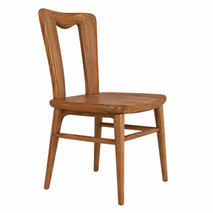 Silla de Comedor Escandinava Moderna de Madera de Teca Sólida, Asiento Ergonómico, Ecológica, Impermeable, Diseño Duradero y Estable para Hogar y Oficina - Product Image 3