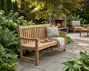 Premium Solid Teak Wood Outdoor Garden Bench Durable Modern Design Weather Resistant Elegant Perfect Patio Dining Comfortable - Product Image 3