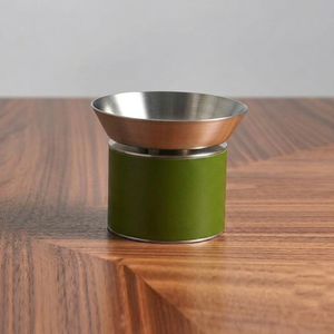 Modern Two Tone Incense Burner Pairing A Vibrant Green Base With A Sleek Flared <b>Rose</b> Gold And Silver Metal <b>Top</b> Dish For Home - Product Image 1
