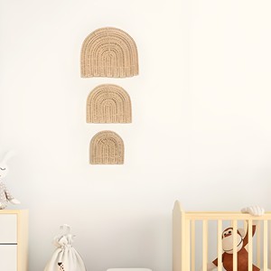 Adorable Kids <b>Bedroom</b> Wall Decoration Rattan Colorful Wall <b>rainbow</b> Arch Decal Stickers for Children Rooms - Product Image 6