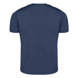 Camiseta Casual de Punto para Hombre, Cuello Redondo, Manga Corta, Color Azul Marino, Corte Regular, Diseño Liso Teñido - Product Image 3