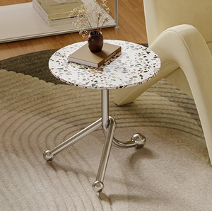 Modern Stainless Steel Frame Tea <b>Table</b> for Entry Home Restaurant Coffee <b>Side</b> <b>Table</b> Durable Metal Countertop Furniture <b>Set</b> - Product Image 1