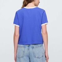 T-shirts Ringer Femme en Coton 100% Coupe Classique avec Appliques Logo Personnalisées – Vente en Gros, Manches Courtes, Été, Écologiques et Respirants
