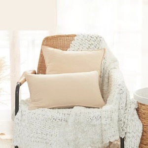 Solid <b>Black</b> Rectangle <b>Cushion</b> <b>Cover</b> Washable Nordic Style Home Decor Pillow Case - Product Image 3