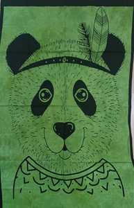 <b>Poster</b> Door Decor Panda Mandala Cotton Tapestries Small Wall Hanging Beautiful 40*30 Inches Handmade By Indian Consigners - Product Image 5