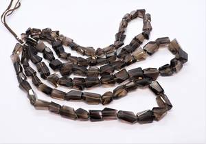 ลูกปัดควอตซ์สโมคกี้ธรรมชาติทรงหยดน้ำเจียระไนด้วยเลเซอร์ ขนาด 10-16 มม. ลูกปัดพลอยควอตซ์สโมคกี้ขัดเงา ลูกปัดควอตซ์สโมคกี้ธรรมชาติ - Product Image 6