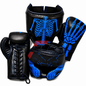 Guantes de Boxeo Profesionales Personalizados con Diseño Impreso Completo, Fabricados en Fábrica, Guantes de Boxeo para Adultos con Protección para Cabeza y Zona Íntima - Product Image 3