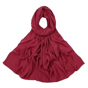 Solid Color Satin Hijab Scarf <b>Shawl</b> for Women Long <b>Wrap</b> Headscarf Office Daily Wear - Product Image 1