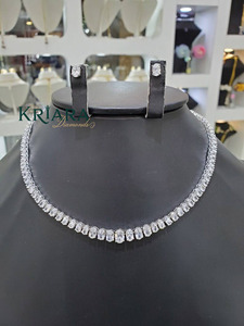 Collar de Moissanita con Corte Ovalado, Plata S925 con Baño de Rodio, Joyería de Lujo para Mujer, Ideal para Bodas - Product Image 4
