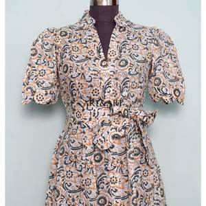 Vestido Midi de Algodón para Mujer, Hermoso, Casual, de Tela Suave, Simple, Relajado, con Decoración de Botones, Ajuste Cómodo para Uso Diario - Product Image 4