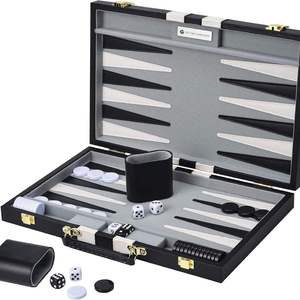 Roll up Travel PU Leather <b>Backgammon</b> Portable Wedding Gift Travel <b>Backgammon</b> <b>Set</b> Roll-up Suede <b>Backgammon</b> - Product Image 6