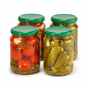 Competitive Price Premium Quality <b>Pickled</b> Assorty Whole Cucumber and Tomato Packed in 720ml Mason <b>Jar</b> - Product Image 1