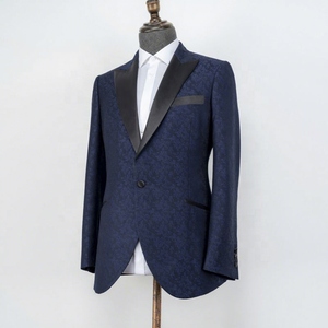 Traje de boda a medida para hombre, talla grande, chaqueta de fiesta, blazer con solapa de pico, estilo italiano, esmoquin negro - Product Image 3