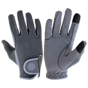 Gants d'équitation en cuir d'été respirants, ajustables, durables, coupe-vent et antidérapants - Product Image 4
