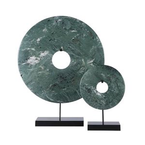 Escultura geométrica de metal negro de última generación con base de madera, adorno decorativo para la decoración de la mesa del hogar. - Product Image 4