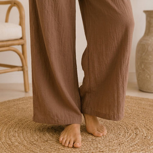 Ensembles de pyjamas pour femmes en gaze de coton respirante, tissu musulman, vêtements décontractés pour femmes, ensemble de pyjamas d'été - Product Image 6
