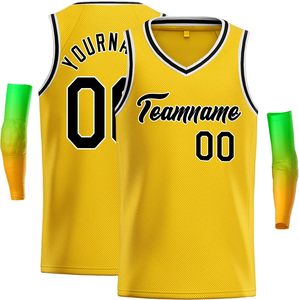 Camiseta de baloncesto sin mangas con cuello en V, transpirable, con estampado sublimado, nombre del equipo, número, unisex para adultos - Product Image 4