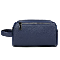 Tas Clutch Bisnis PU Pria Desain Baru, Dompet Ponsel Multifungsi Kulit Lembut, Kantong Organizer Perjalanan Luar Ruangan