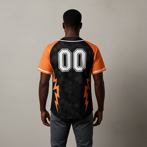 Maillot de baseball court en maille respirante grande taille personnalisé avec votre propre design par sublimation pour hommes – Options personnalisables – Offre spéciale - Product Image 6