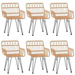 Conjunto de Comedor de Jardín de Acero Negro Resistente y Ratán Sintético, Diseño Estándar - Product Image 4