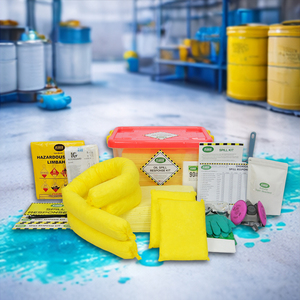 45L Chemical Spill Kit Emergency Hazmat Absorbent Set with Portable clear box 12 Gallon Capacity for Lab Industrial Safety - Product Image 1