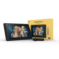 Tablette graphique XPPenArtist 15.6 ProV2, stylet X3 Pro, verre anti-reflet, prise en charge de l'inclinaison, cadran rouge et 8 touches de raccourci