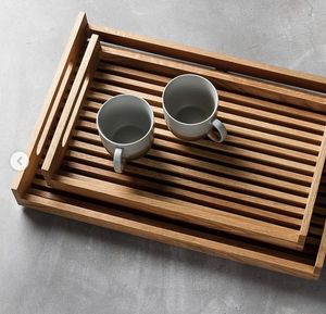<b>Rectangle</b> Wooden Serving Tray Morden Luxury Design <b>Mirrored</b> Finish Handmade Dishwasher Safe for Dining Use From India - Product Image 3