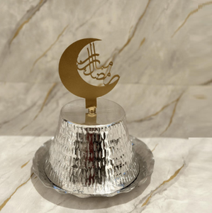 Cuenco para Dátiles de Aluminio con Acabado Dorado Estilo Árabe para Servidores de Comida y Cantinas, Diseño Vintage para Ramadán - Product Image 4