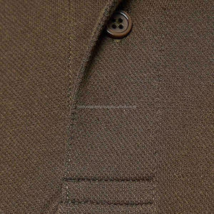 Nardon Apparel Custom Oem Odm 61% Algodón 39% Poliéster Acanalado Hombres Suéter Camiseta Color Block Contraste Knit Polo Shirt - Product Image 6