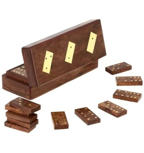 Premium wooden Domino Game with 28 Domino Tiles | Father's Day <b>Gift</b> | Wooden Game | Wooden Domino Set Wall Signs - Product Image 1