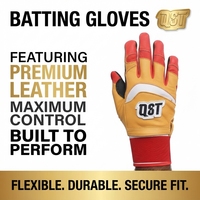 Gants de frappeur de baseball en cuir avec logo personnalisé, écologiques, respirants, fermeture au poignet, perforés, ajustement confortable et flexible