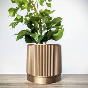 Maceta cilíndrica redonda de metal galvanizado de estilo moderno, maceta galvanizada para flores, utilizada para decoración del hogar y jardín. - Product Image 5