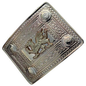 Hebilla de cinturón para kilt con diseño de dragón, acabado en latón antiguo/cromo/oro, hechas a mano para trajes Highland 2026 - Product Image 5