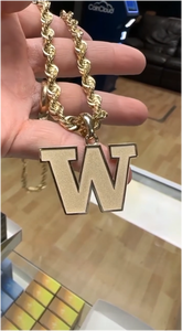 Collares con Colgante de Letra Mayúscula Personalizada, Joyería Personalizada, Collares con Incrustaciones de Diamantes - Product Image 4