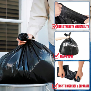 Bolsas de Basura Negras Resistentes TH GB-030 de 33 Galones, Bolsas de Basura de LDPE para Uso Comercial y Doméstico - Product Image 5