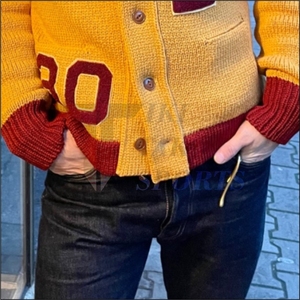 Unisex Standard Long Sleeve Button Knit V-neck Lace <b>Cardigan</b> <b>Sweater</b> Customized Winter Fleeces Patchwork Pattern Breathable - Product Image 4