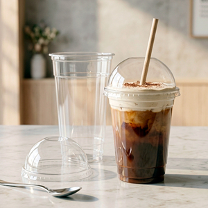 Vente en gros de gobelets transparents en plastique PP de 12 oz, 16 oz, 95 mm pour bubble tea, jus, café, avec couvercle - Product Image 4