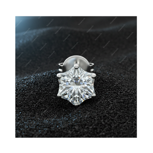 Pendientes de Diamante Cultivado en Laboratorio con Certificación GIA IGI, 4.0ct DEF VVS VS, Flor, Oro Fino, Plata de Ley 925, Regalo para Él y Ella - Product Image 1