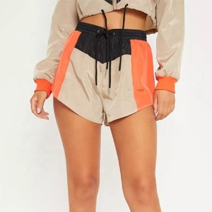 OEM Custom Color Block Summer breathable Set Women Two Piece <b>short</b> set Nylon Zipper Windbreaker <b>Jacket</b> <b>Short</b> Set Tracksuits - Product Image 5