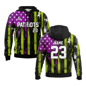 Sweat à capuche respirant personnalisé Patriots 23, vêtements de sport en polyester pour hommes, service OEM pour adultes, Zersia International - Product Image 3