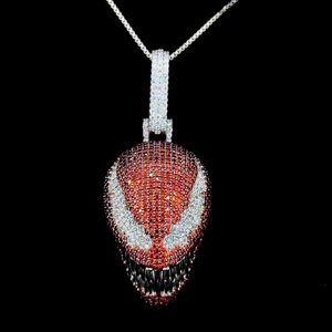 Collar con Colgante de Serpiente en Oferta, Colgante del Famoso Personaje de Cómics Venom, Plata de Ley 925, Juego Completo de Moissanita, Colgante Hip Hop - Product Image 1