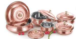 Patila en cuivre martelé fait main avec revêtement en étain, poignée en laiton, écologique, pour cuisinière à gaz avec couvercle de pot, style 1 - Product Image 3
