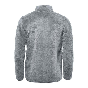 Chaqueta de forro polar Teddy para hombre con cremallera completa, abrigo de felpa Teddy con cuello alto y bolsillo en el pecho, cálida para invierno, venta al por mayor, OEM, personalizada - Product Image 2