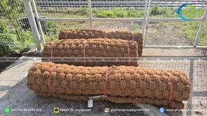 Alfombra de fibra de coco antideslizante para caminos de jardín, resistente, de 35 mm de grosor, tejida a mano, rollos de geotextil de fibra de coco natural. - Product Image 3