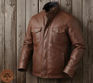 Veste d'hiver à capuche en cuir véritable sur mesure pour hommes et femmes, fabrication artisanale OEM, manteau de motard sur mesure, qualité supérieure, doublure en sherpa - Product Image 4