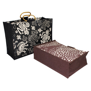 One Colour Oval Wooden Cane Handle 10 OZ PP Laminated Natural Reusable Cotton Shopping <b>Tote</b> Bag All Animal Print <b>Canvas</b> <b>Tote</b> Bag - Product Image 2