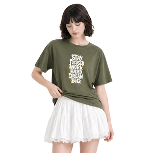 T-shirt Unisex Premium Personalizzata in <span class=keywords><strong>Cotone</strong></span> 100% Lavorato a Maglia, Stile Coreano, Casual Quotidiano, <span class=keywords><strong>Tinta</strong></span> <span class=keywords><strong>Unita</strong></span>, Girocollo, Mezza Manica, Vestibilità Ampia - Product Image 4