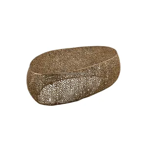 Mesa de Centro Moderna de Lujo Hecha a Mano en Hierro, Desmontable, para Sala de Estar, Decoración del Hogar, Diseño Costero, Mesa Auxiliar Decorativa, Zahid - Product Image 4