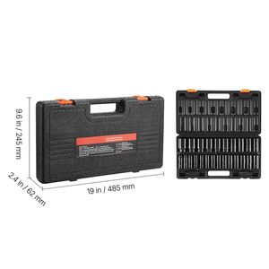 Set di chiavi a bussola a impatto da 26 pezzi, attacco da 1/2 pollice, bussole esagonali profonde, misure metriche da 10 mm a 22 mm - Product Image 4