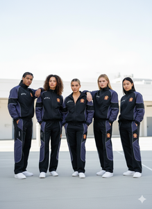 Survêtement de jogging réfléchissant en polyester et coton Rexfit OEM avec logo personnalisé, impression pour hommes, deux pièces, fermeture éclair, coupe-vent pour hommes - Product Image 2